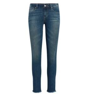 Joe's Jeans Skinny Leg Ankle Fray Hem in Medium Blue Wash Blanche Size 28